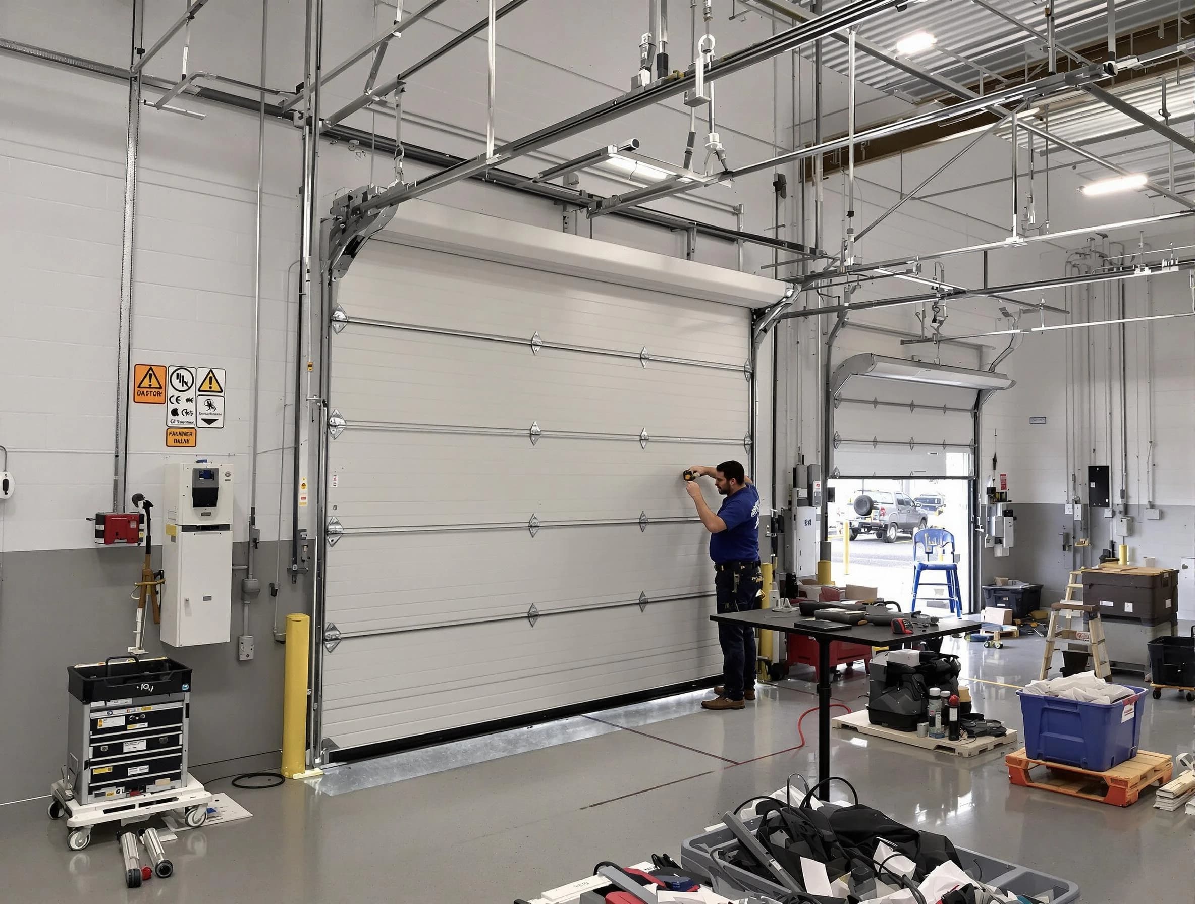 Commercial garage door repair being performed by Niwot Garage Door Repair expert in Niwot