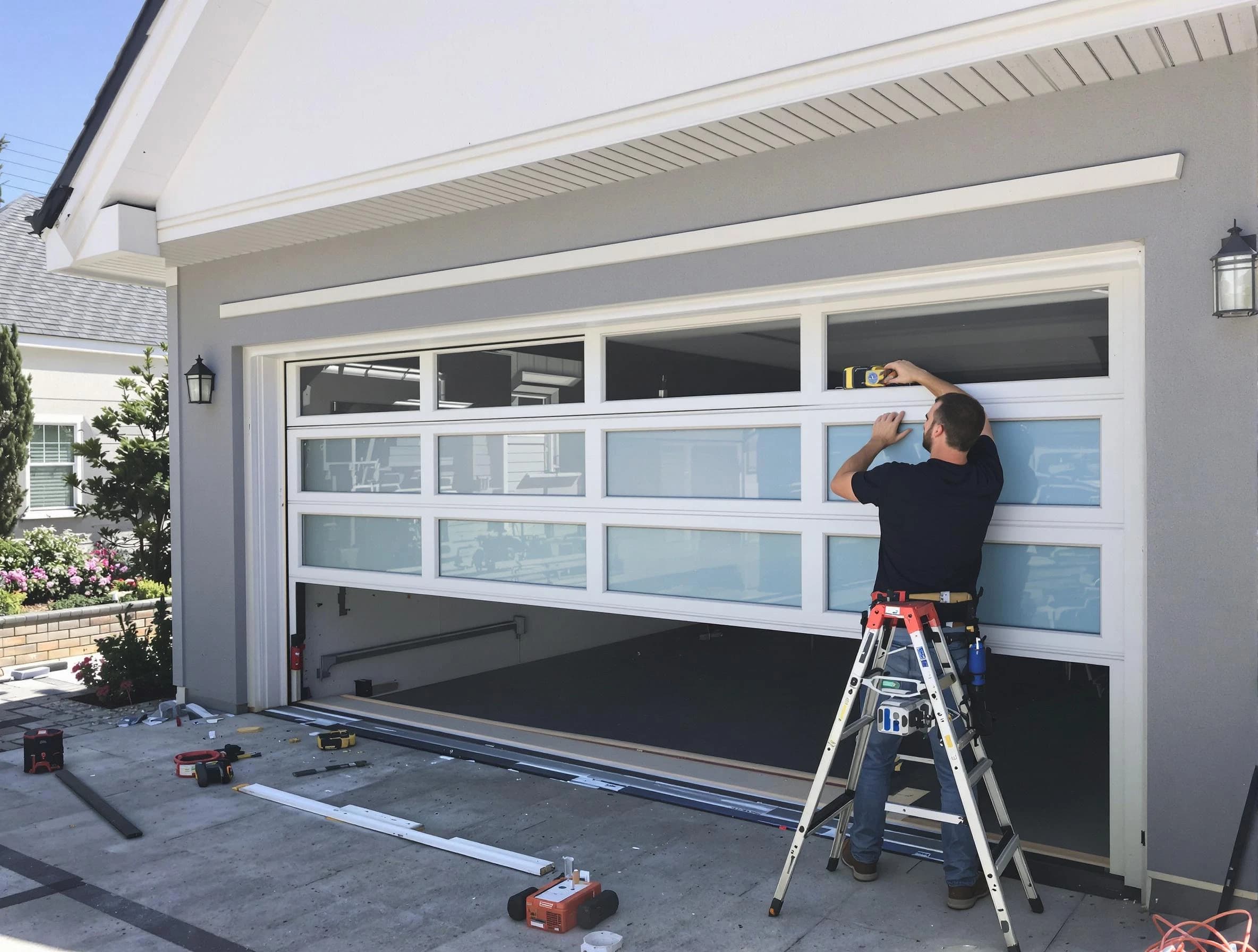 Niwot Garage Door Repair team performing garage door replacement in Niwot