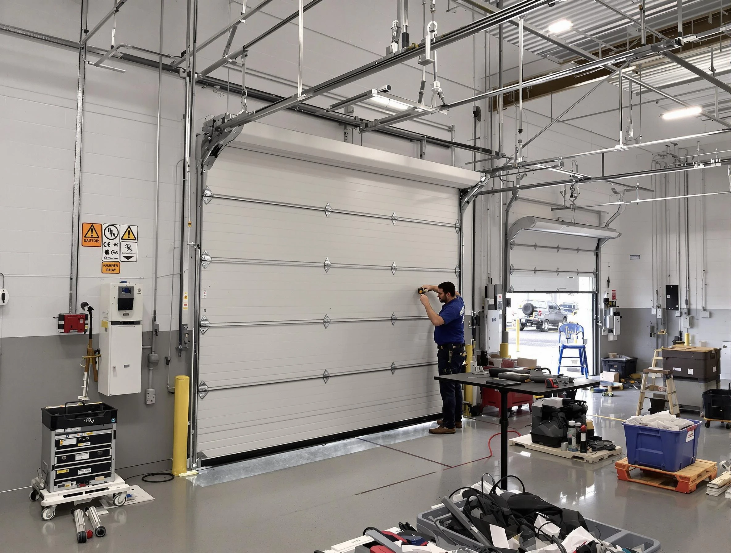 Commercial garage door repair being performed by Niwot Garage Door Repair expert in Niwot