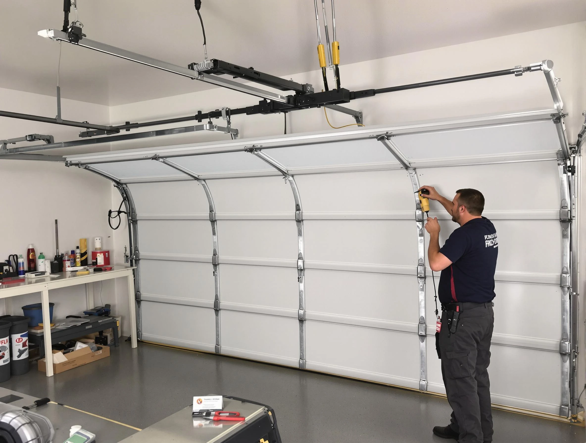 Niwot Garage Door Repair certified technician performing overhead door system repair in Niwot